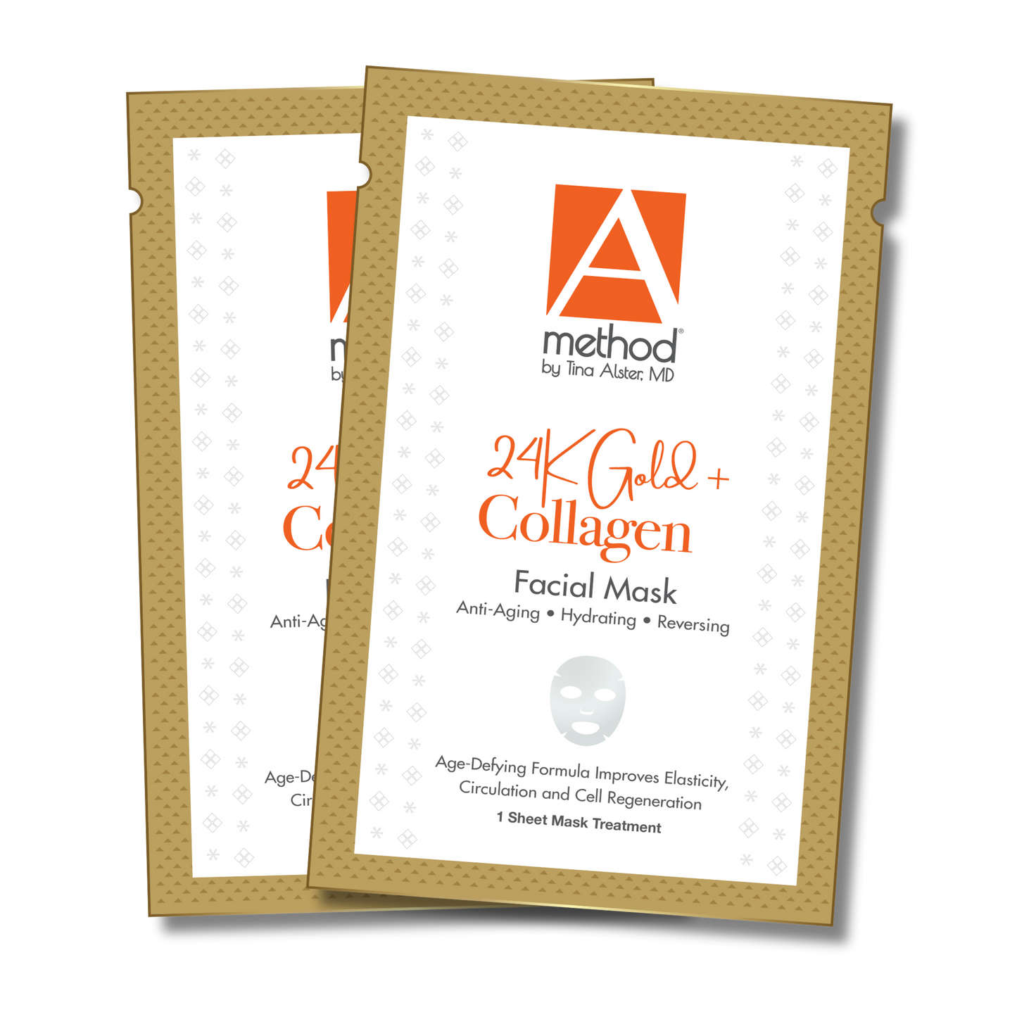 24K Gold + Collagen Facial Mask (double)