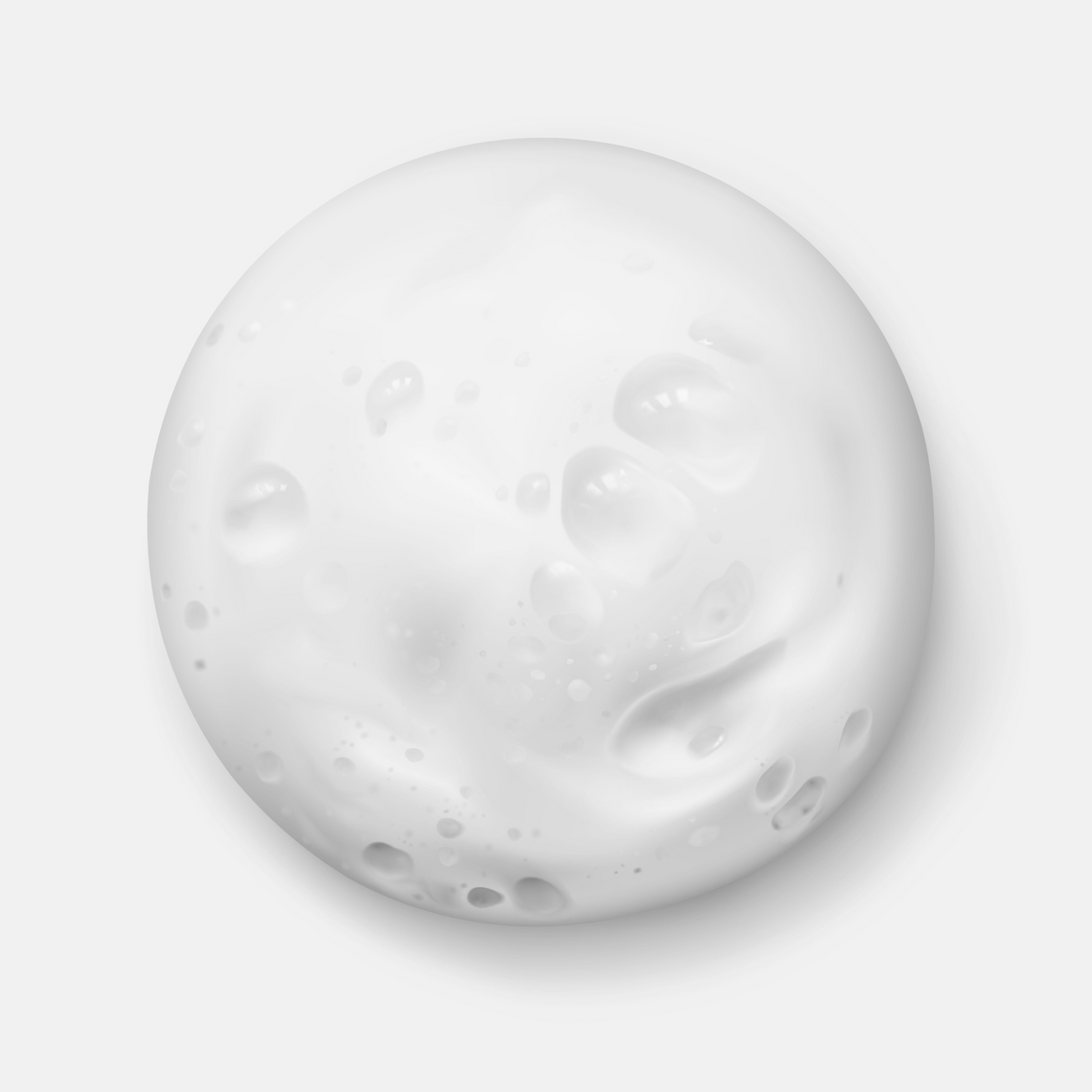 Close-up of creamy, oxygenating cleanser, showcasing its airy, bubble texture.