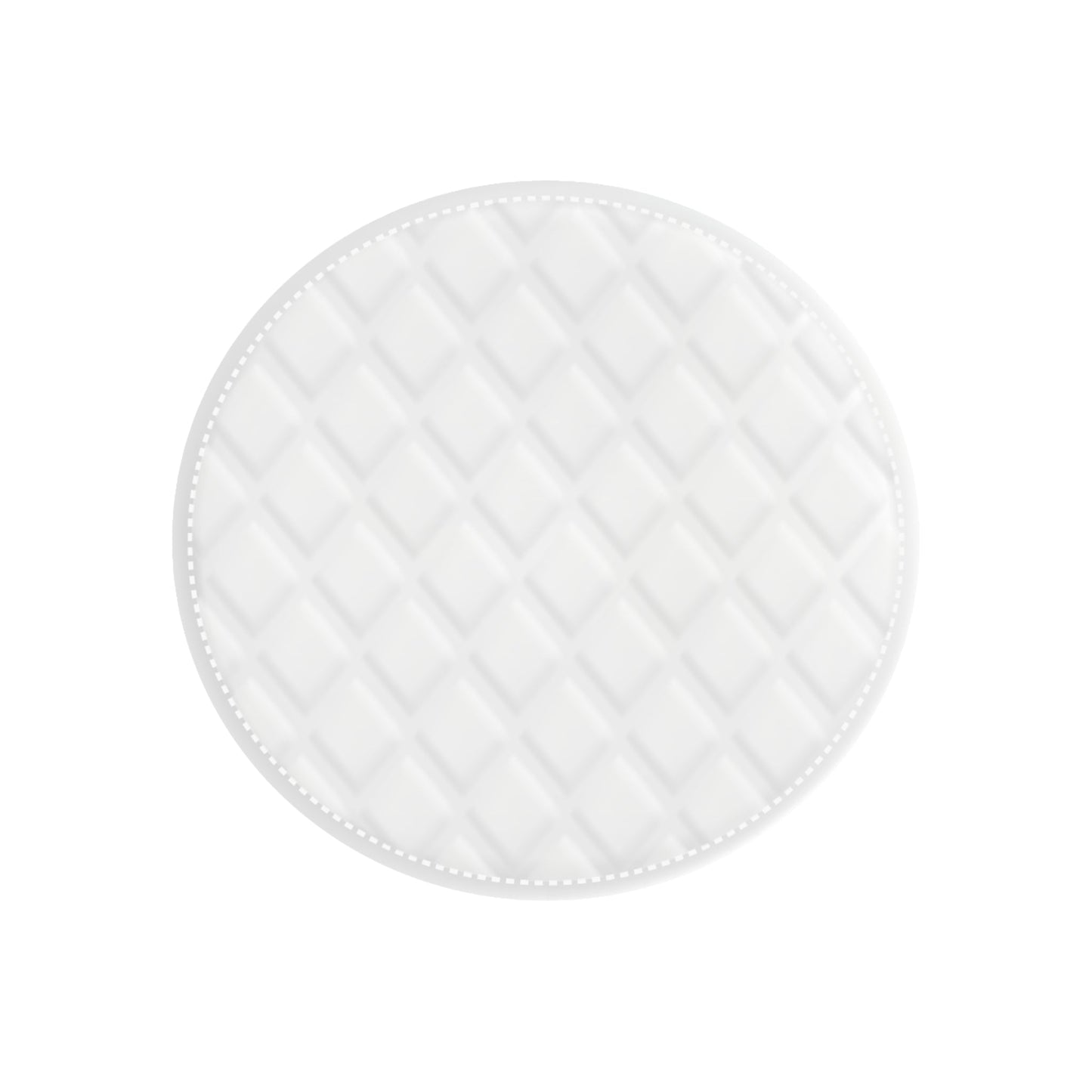 White brightening facial pad with textured surface, ideal for skincare routines.