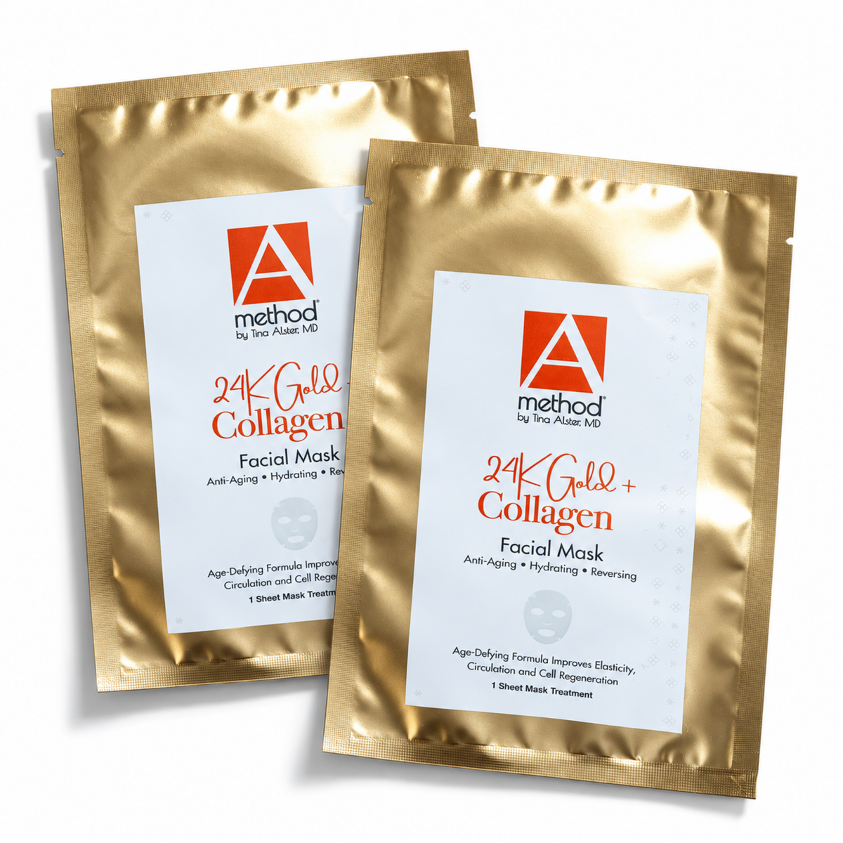 24K Gold + Collagen Facial Mask Duo