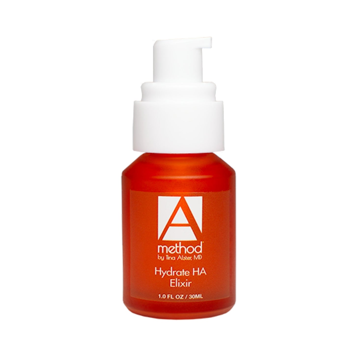 Method by Tina Alster MD Hydrate HA Elixir, 1 fl oz/30ml amber glass bottle with pump.