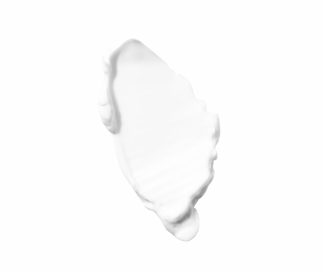 White retexturizing cream swatch, smooth texture