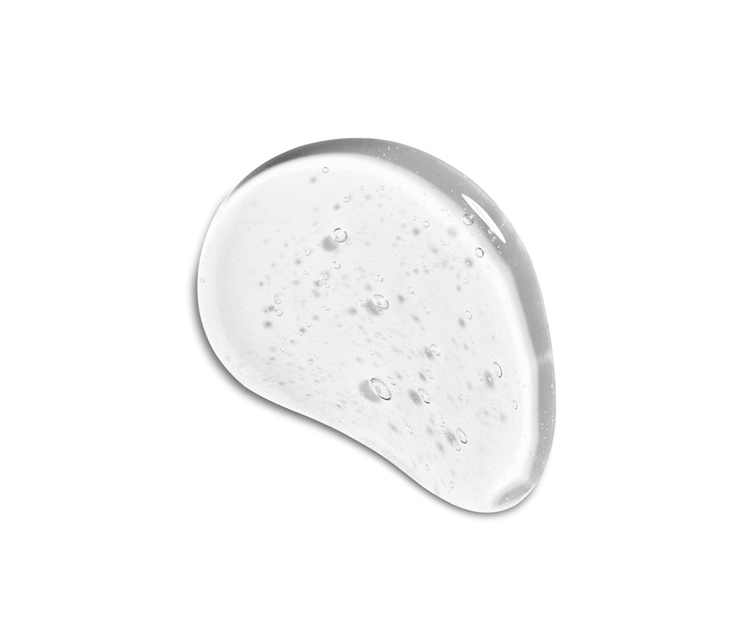 Clear hydration serum sample showcasing its gel texture.