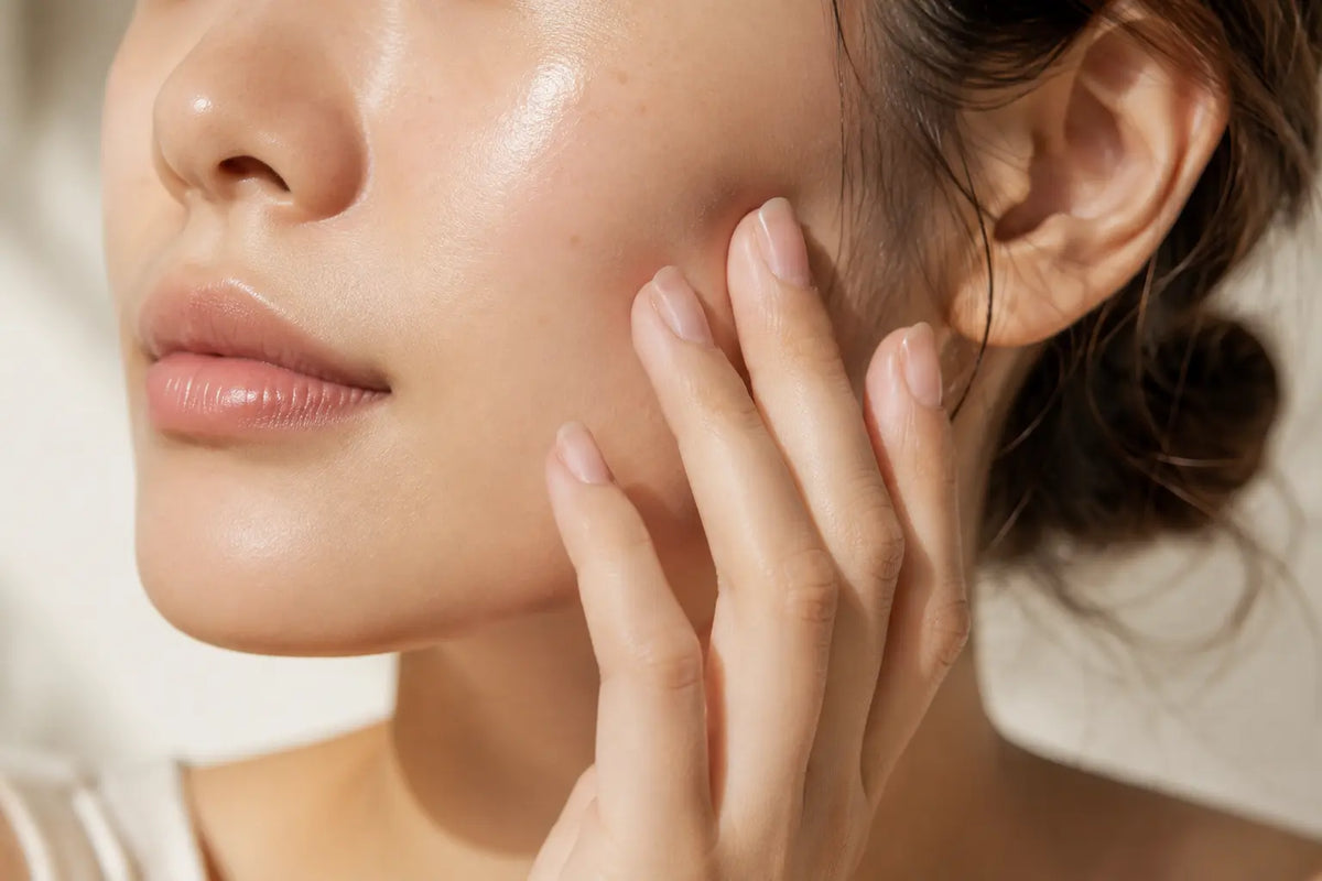 Smoother brighter-looking skin after a gentle at-home peel in soft natural light