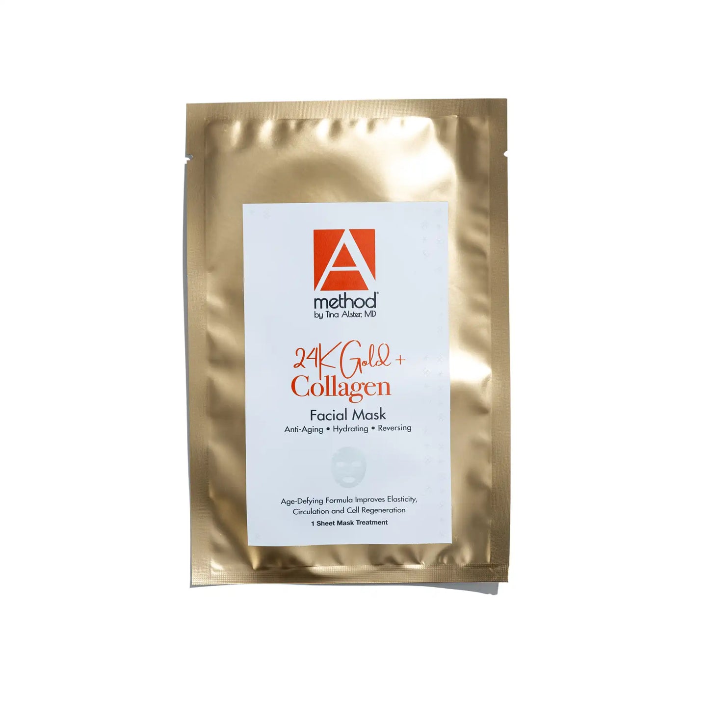 24K Gold + Collagen Facial Mask (single)