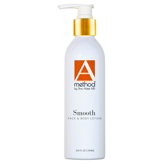 A Method by Tina Alster, MD Smooth Face & Body Lotion, 8 oz bottle with pump.
