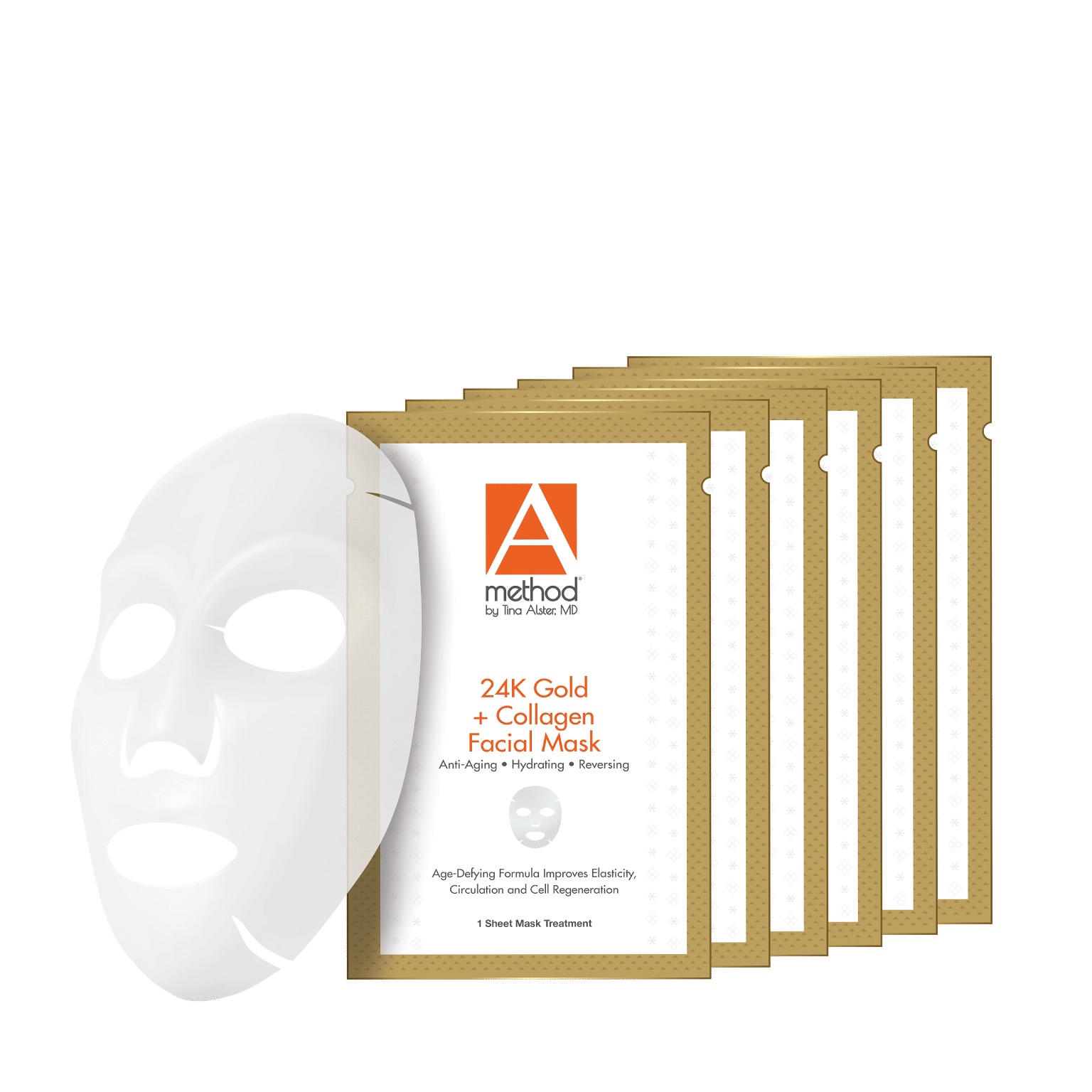 audit Blind vertrouwen Grammatica 24K Gold + Collagen Facial Masks – 6-Count Pack - The A Method by Tina  Alster MD